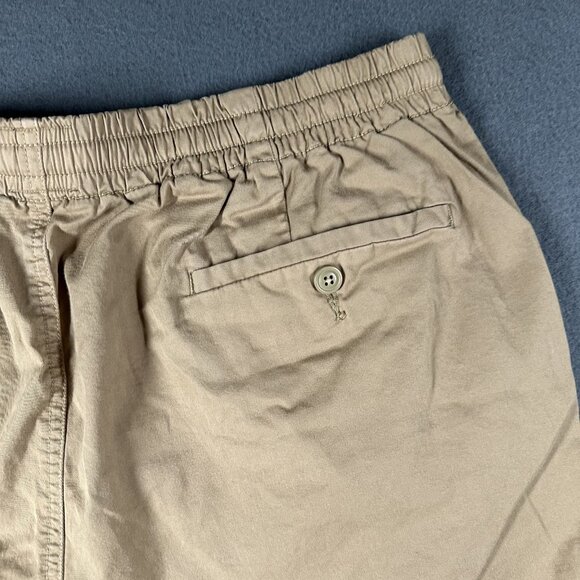 J Crew Shorts Mens Large Khaki Tan Drawstring Casual Elastic Waist Re-Imagined - Picture 8 of 10